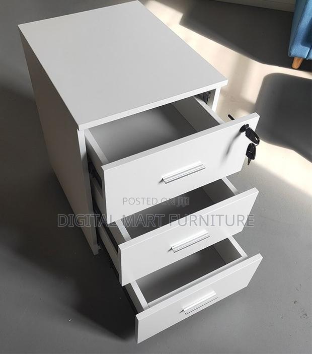 Office Cabinet: White 3 Tier Storage File Cabinet - thumbnail 8