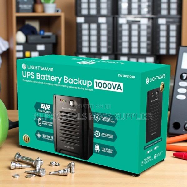 Lightwave 1000va Battery Backup Ups With Surge and Overload Protection