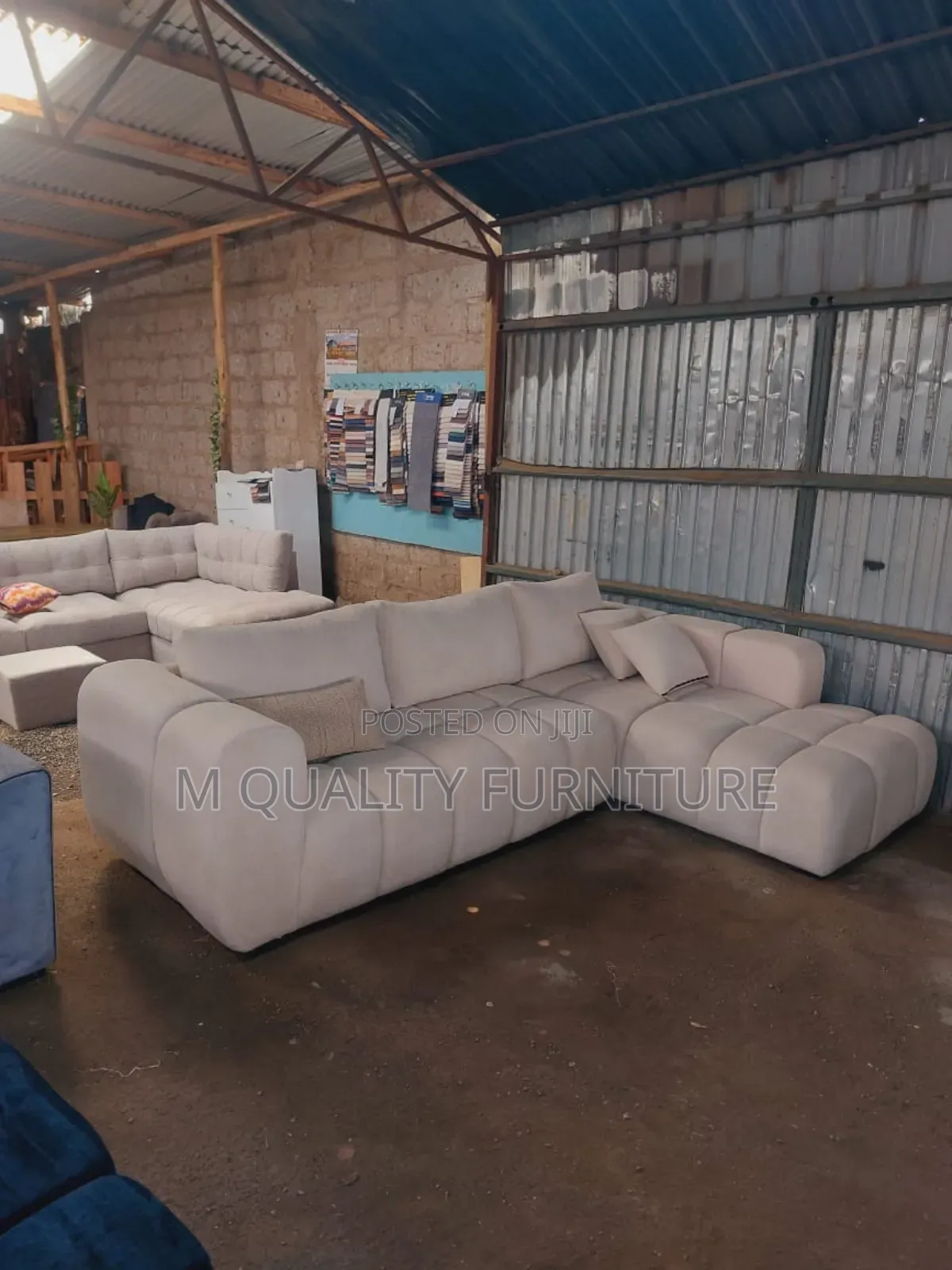 Cream Classy Durable Fabrics Sofas -Bubble Design