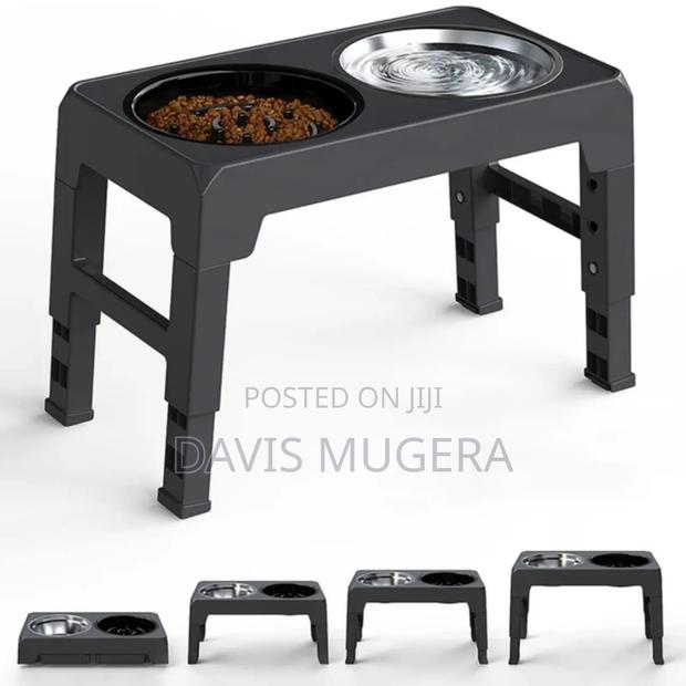 3-in-1 Adjustable Elevated Dog Cat Bowl, Adjustable Height - thumbnail 4