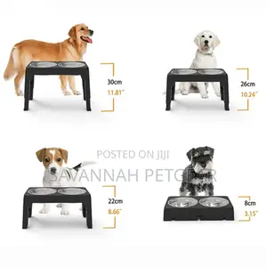 3-in-1 Adjustable Elevated Dog Cat Bowl, Adjustable Height