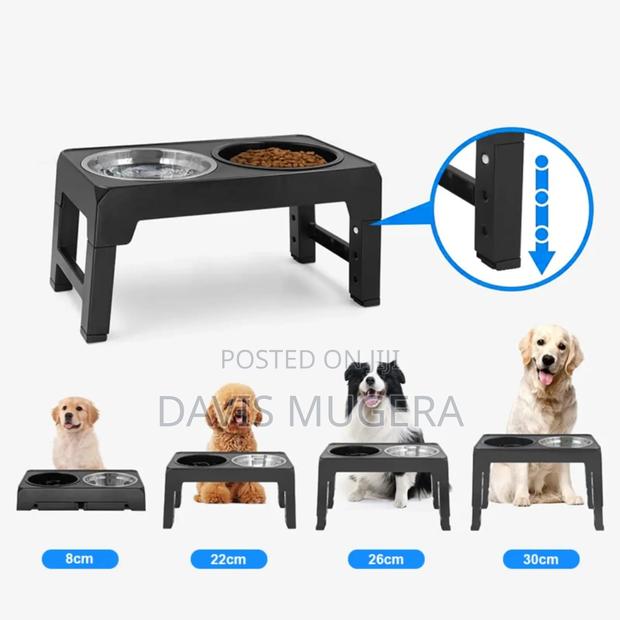 3-in-1 Adjustable Elevated Dog Cat Bowl, Adjustable Height - thumbnail 7