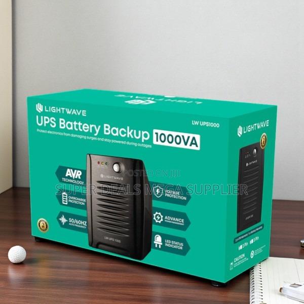 Lightwave 1000va Backup Ups With Voltage Regulation and Led Indicators