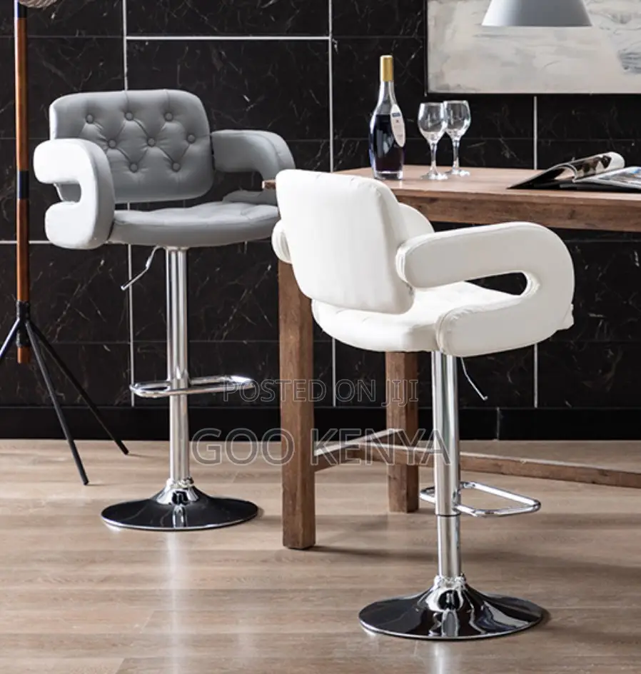 Home Kitchen Stool; Height Adjustable Counter Stool With Round Cushion