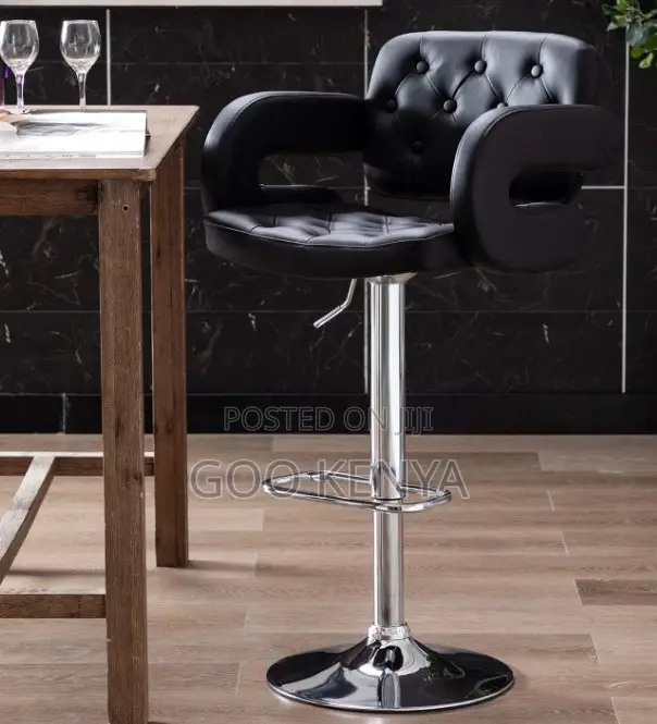 Home Kitchen Stool; Height Adjustable Counter Stool With Round Cushion