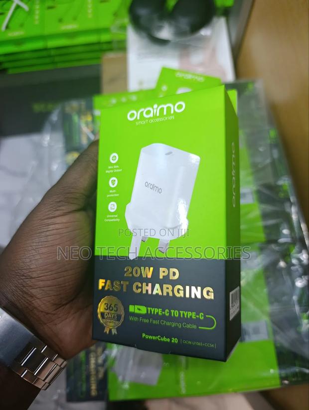 Oraimo Powercube 20 20w Wall Charger Kit( Type C to C) - thumbnail 2