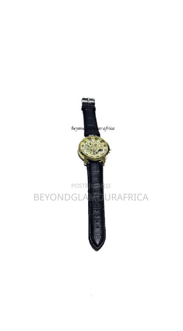 Mens and Women Skeleton Leather Watches