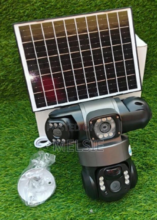 4g Triple Lens (Three) Solar Powered PTZ Camera - (Pir Human Detection - main view