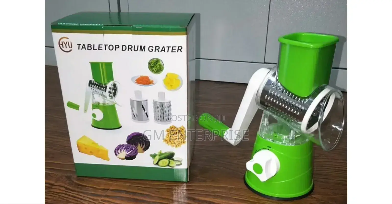 Drum Grater Slicer With 3 Slicing Options