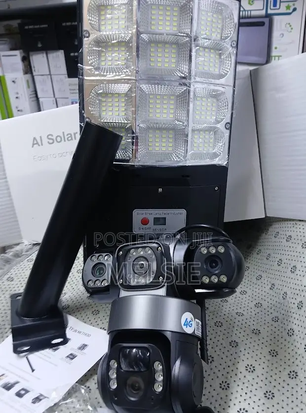 PTZ Rotating Outdoor 2 in 1 CCTV Security Camera Solar Light V380 Pro