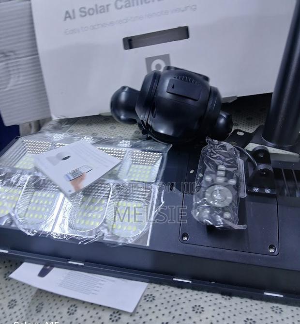 4g V380 Pro Dual Lens Ai Solar Camera + Lighting 2-in-1 - main view