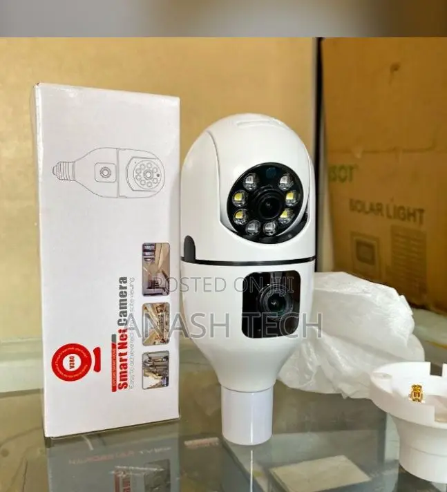 Simple Dual Lens Wifi Bulb CCTV Security Camera