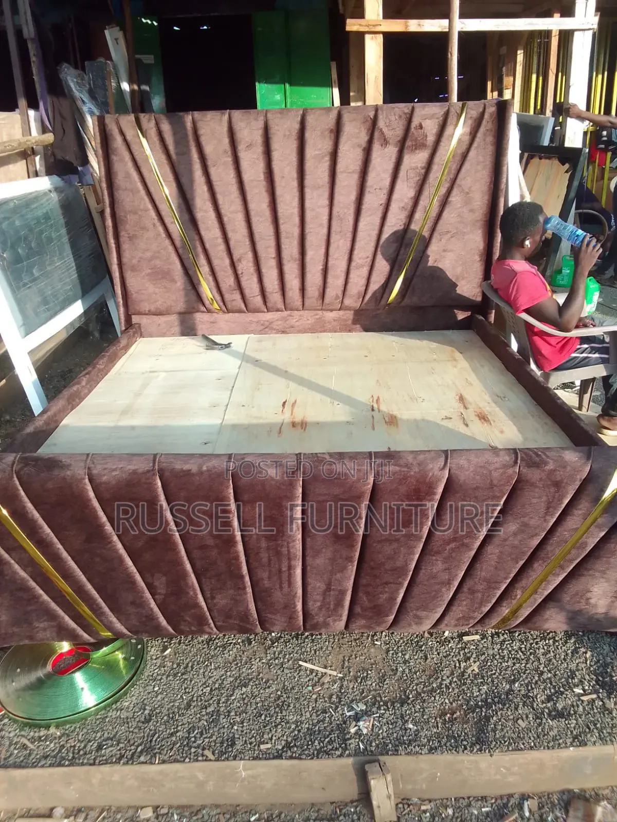 Brown King Size Chester Bed