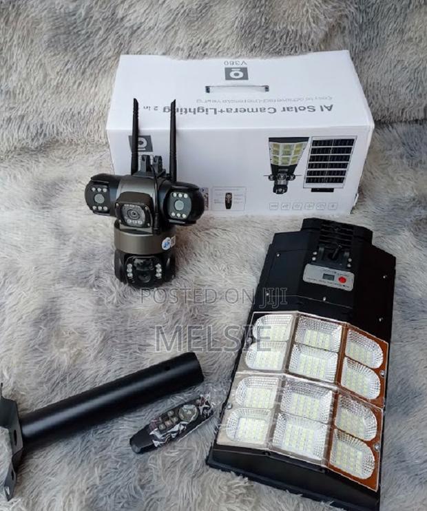New Ai Solar Camera + Lighting 2 in 1 V380pro With Motion Detection - main view
