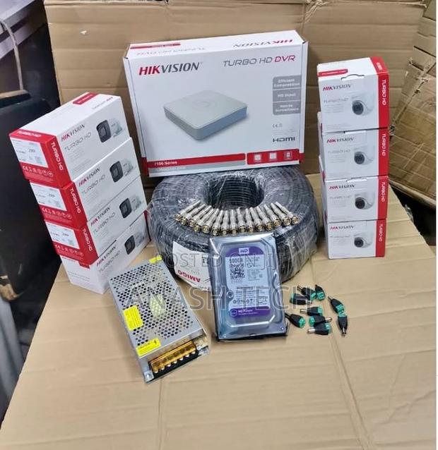 8 CCTV Camera Full Kit With 8 1080p Cameras-Hikvision +1