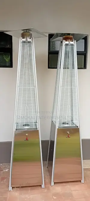 Alva Stainless Steel Glass Tube Flame Patio Heater