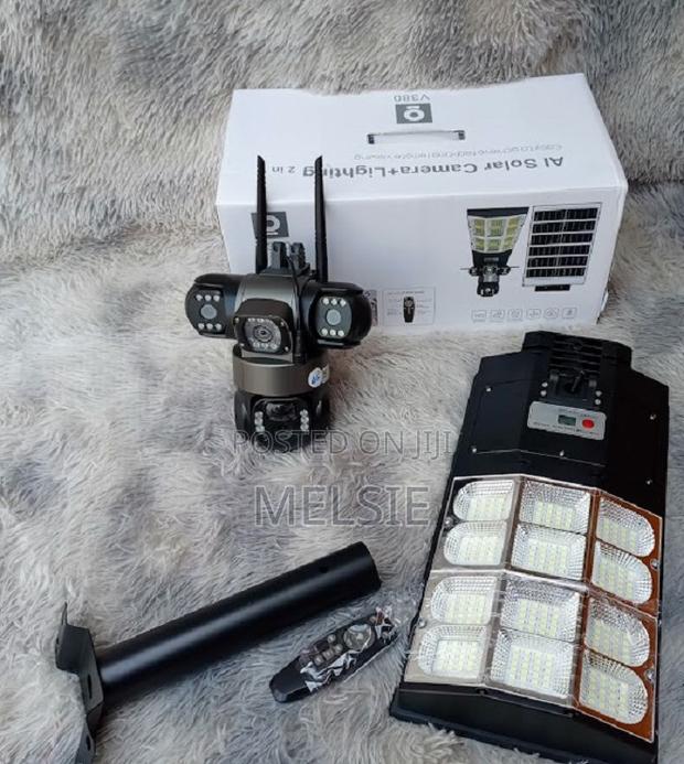 Ai Solar Camera + Lighting 2 in 1 V380pro Solar Streetlights V380