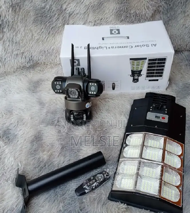 Ai Solar Camera + Lighting 2 in 1 V380pro Solar Streetlights V380