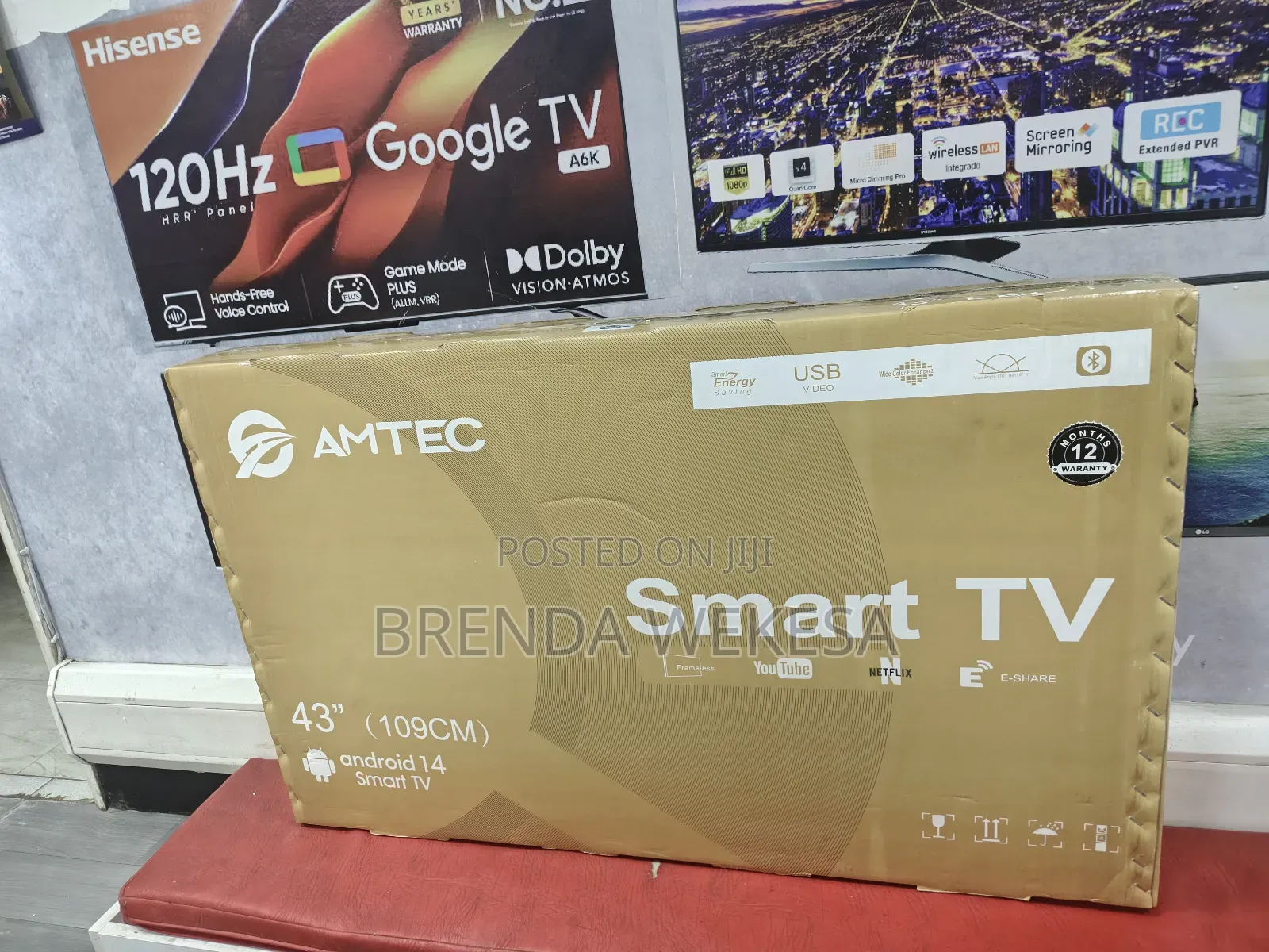Amtec 43l20 43 Inch Smart Android 1gb Ram 8gb Rom Tv