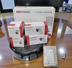 Hikvision Full Hd 4 Camera CCTV System 500gb DVR and 50m Coaxial Cable