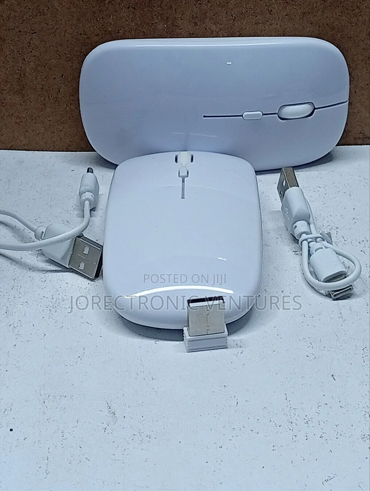 Ultra Thin Rechargeable Wireless Bluetooth Mouse White