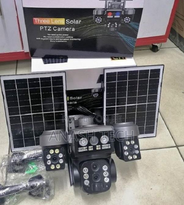 Quality Triple Lense Solar 4g With Floodlight Camera V380 App