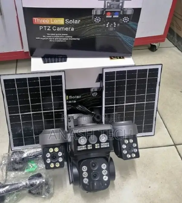 Quality Triple Lense Solar 4g With Floodlight Camera V380 App