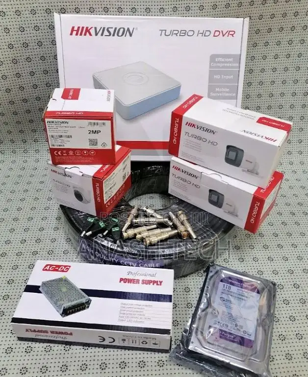 Hikvision Four 4, 1080p 2mp Complete System Full Kit Package