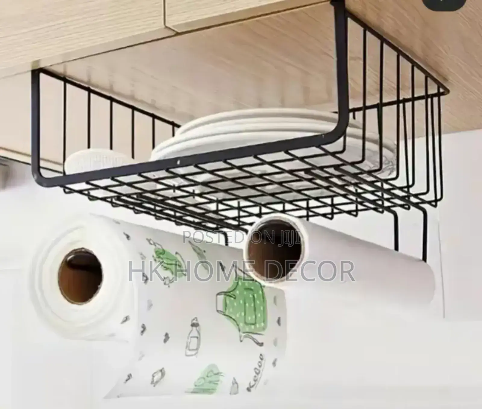 A Metallic Under Shelf Storage Rack