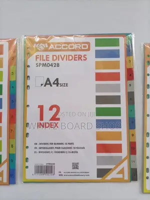 File Dividers PVC Index 1-12