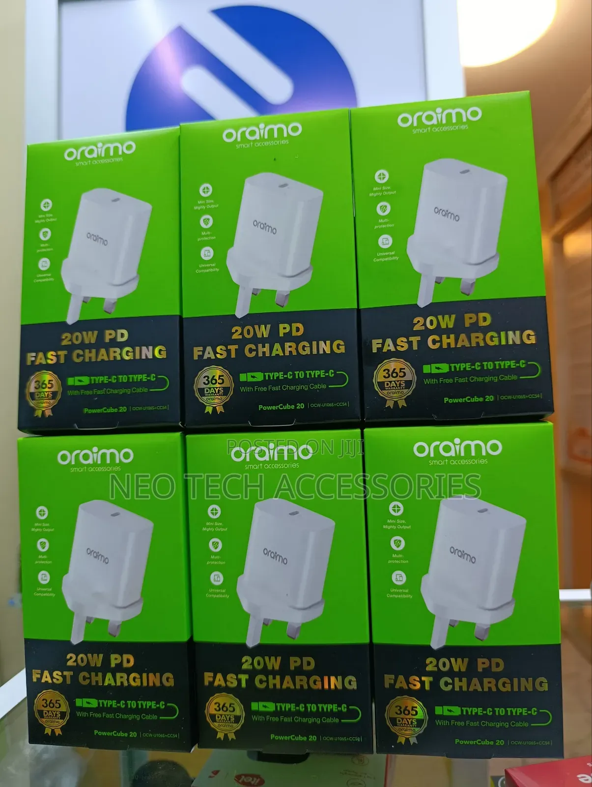 Original Oraimo 20w Fast Charger Type C- Type C