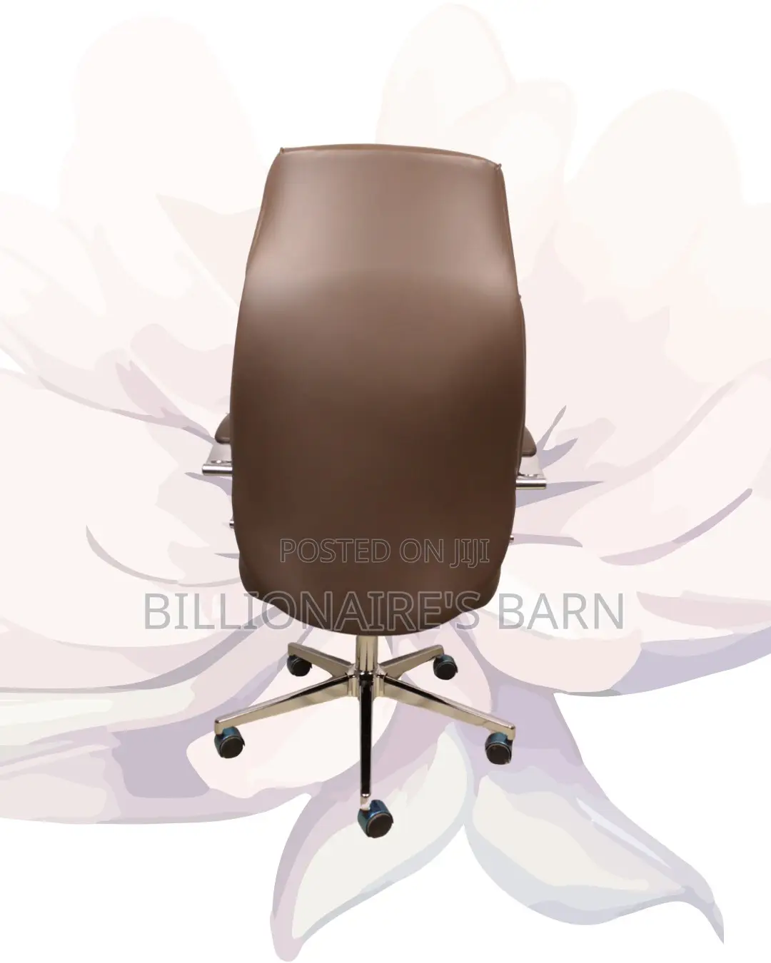 Space-Saving Leather Chair Brown Quiet-Roll | Top Seller in Kenya