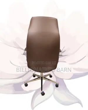 Space-Saving Leather Chair Brown Quiet-Roll | Top Seller in Kenya
