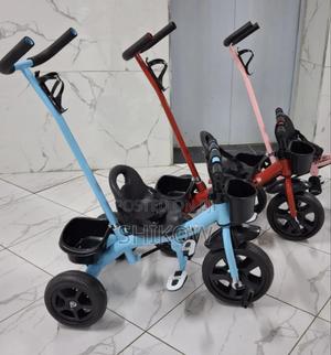 Kids Push Handle Tricycle With Storage Basket - thumbnail 2