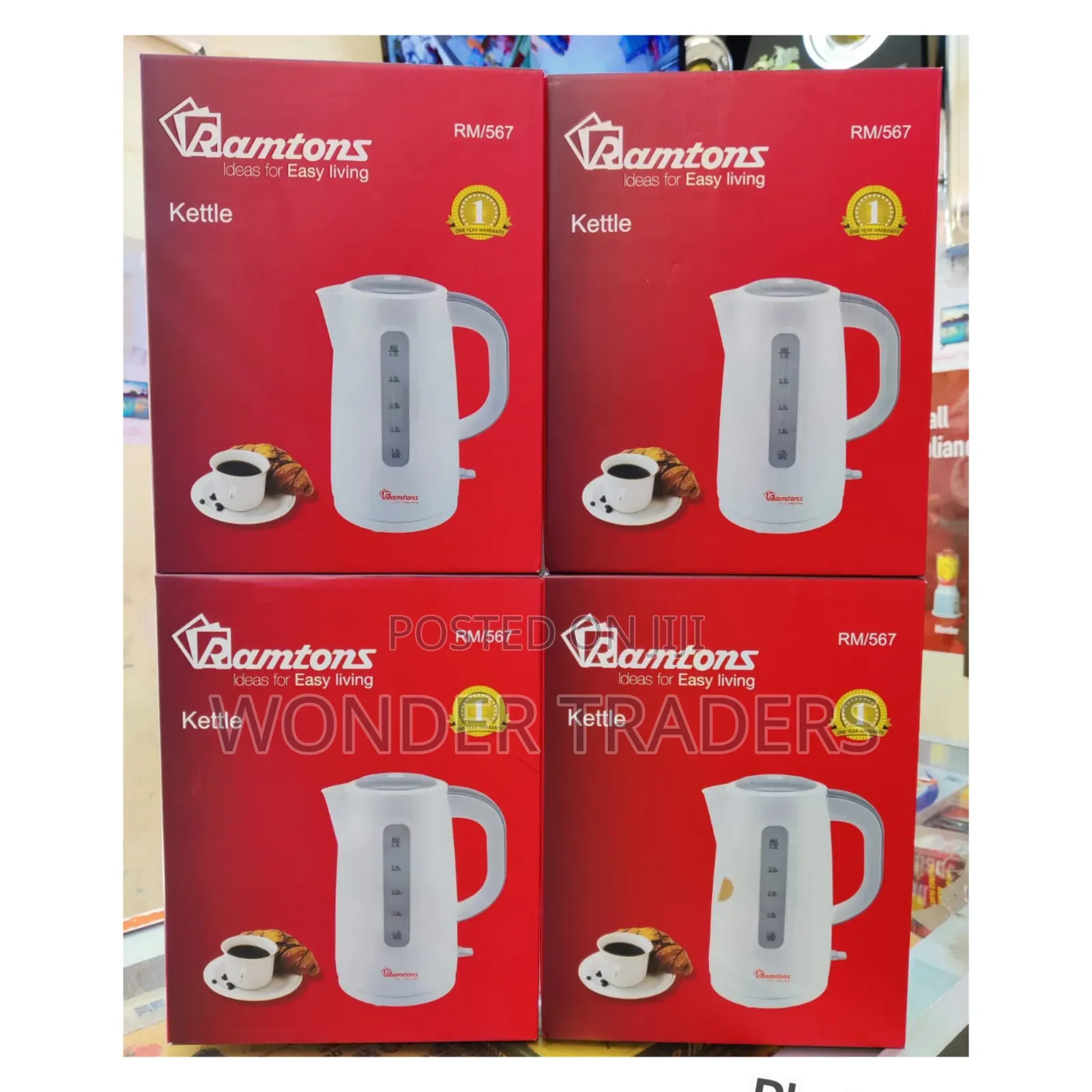 Ramtons Cordless Electric Kettle 3 Litres Rm/567