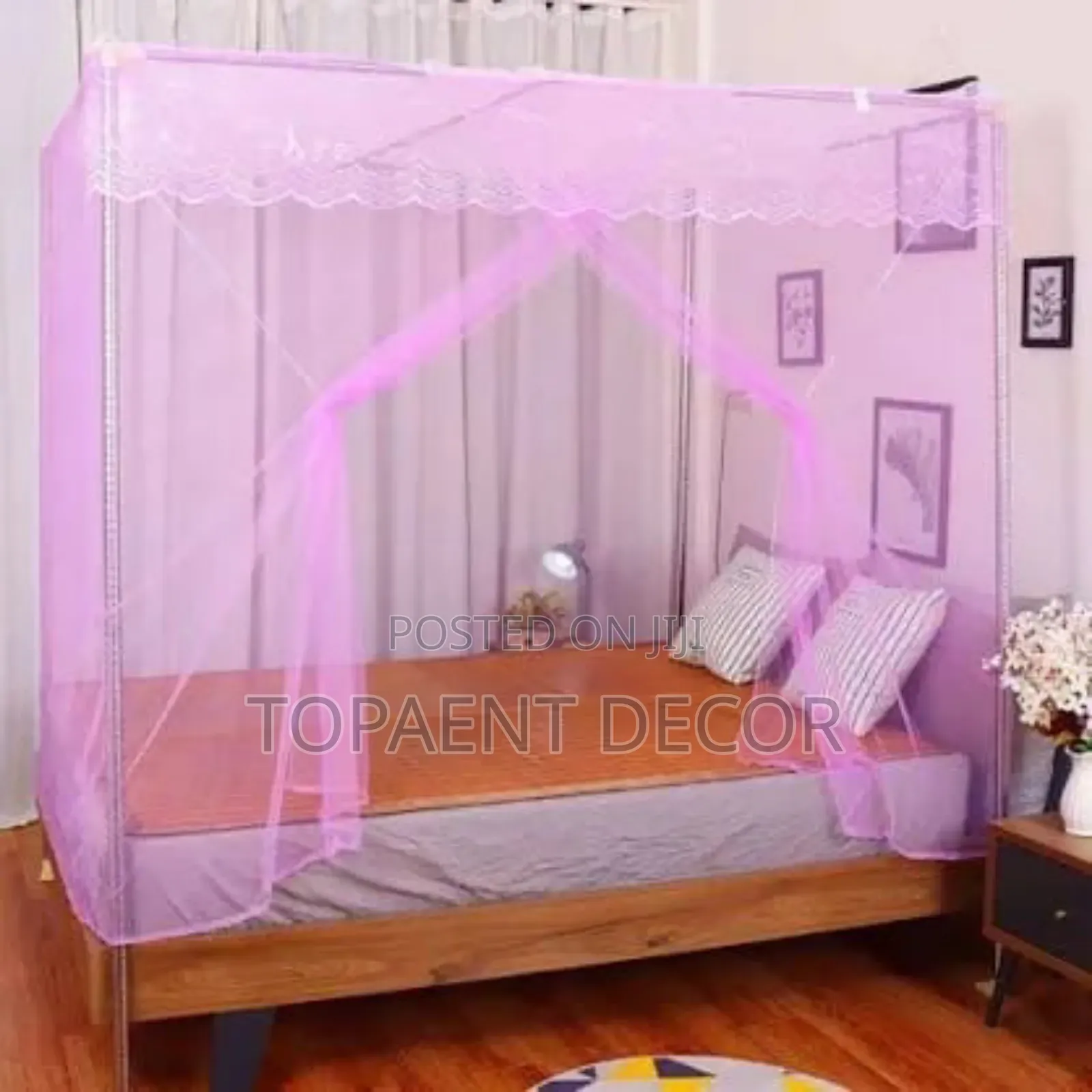 Pink 4 Stand 6 By 6 Designed To Protect Mosquito Net