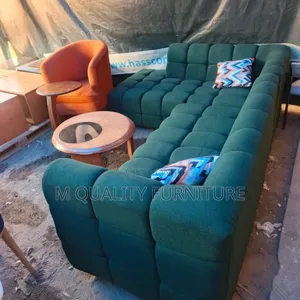 Green Elegant Designed Sofas-6 Seater