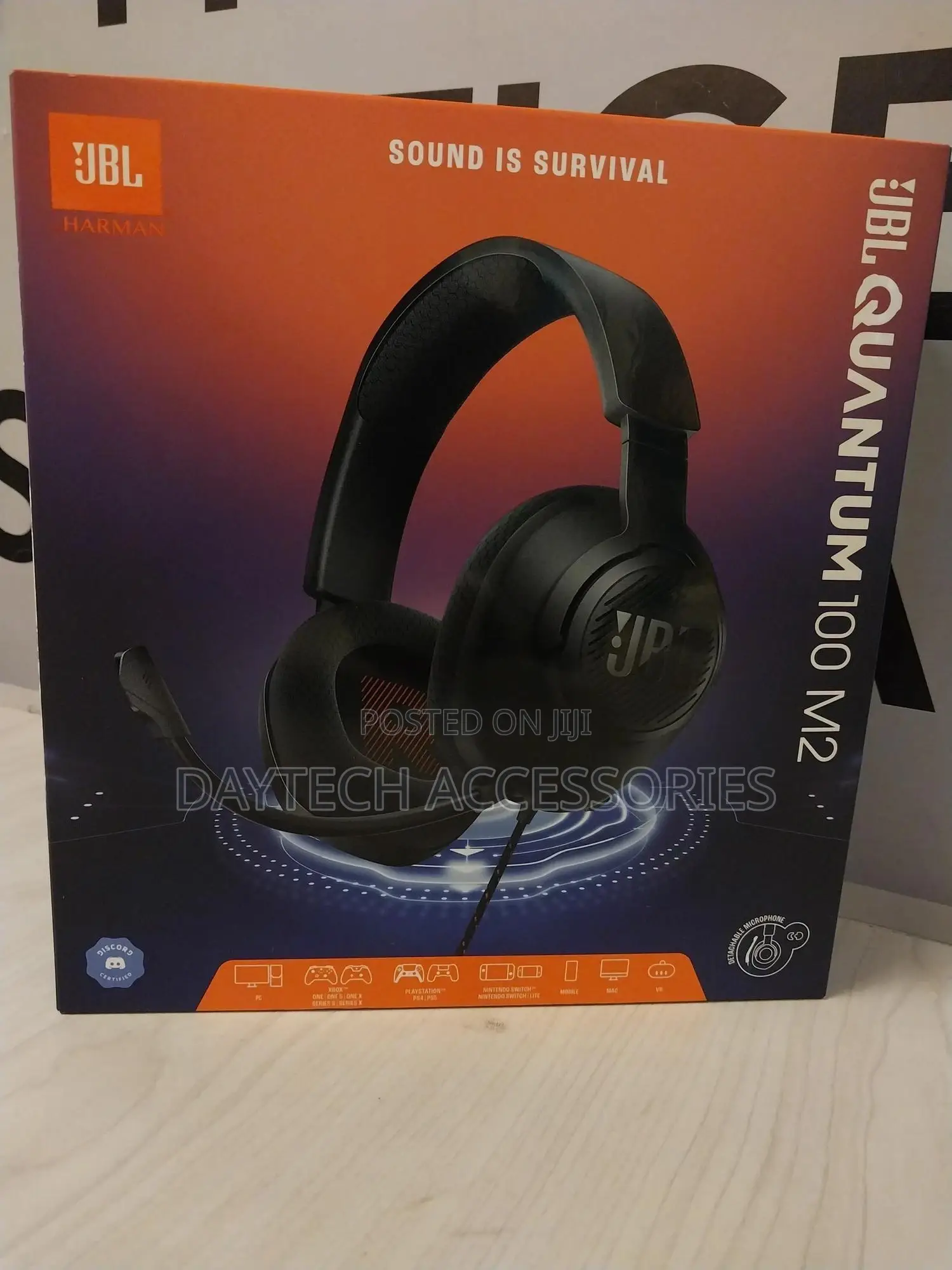 JBL Quantum 100 (M2) | Wired Gaming Headset With Detachable Mic