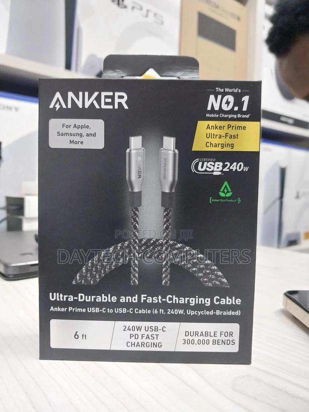 Anker Prime Usb C to Usb C Cable 240w 6 Ft 1.8m - main view