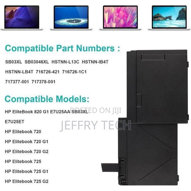 Sb03xl Laptop Battery for Hp Elitebook 720 725 G2 820 G1 G2 - thumbnail 3