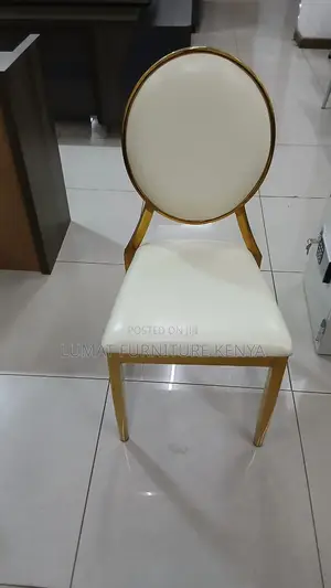 Golden White Dinning Seat