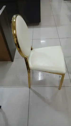 Golden White Dinning Seat