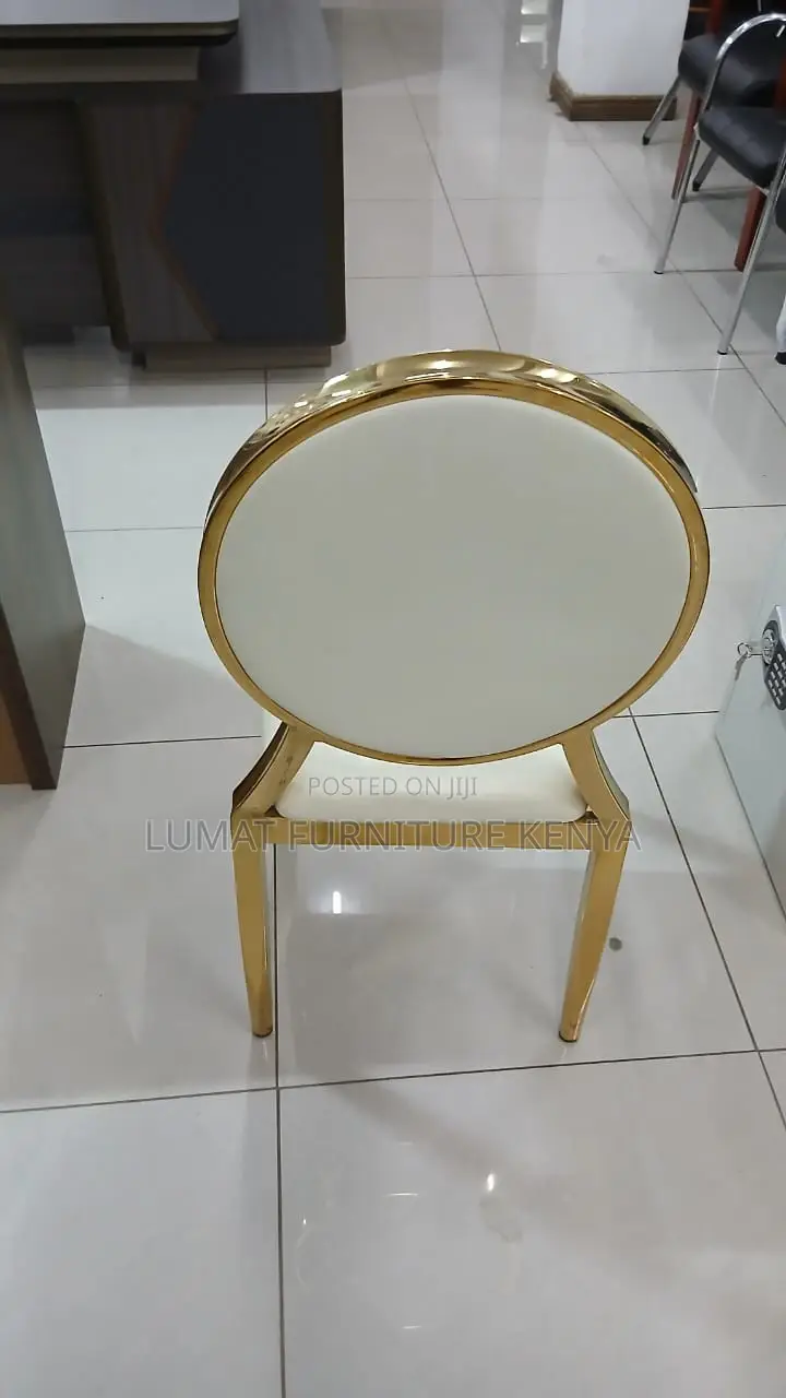 Golden White Dinning Seat