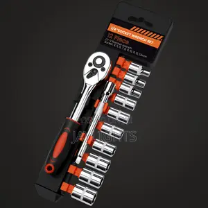 12pcs 3/8" Dr. Socket Set 72 Tooth Ratchet Wrench Set