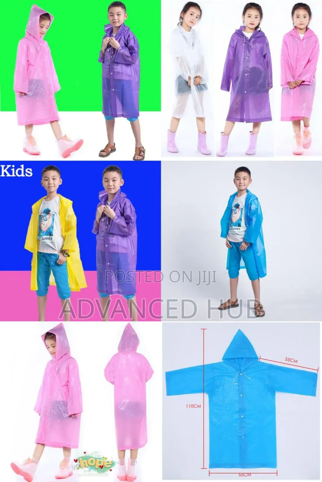 Kids Size Durable Rain Coat