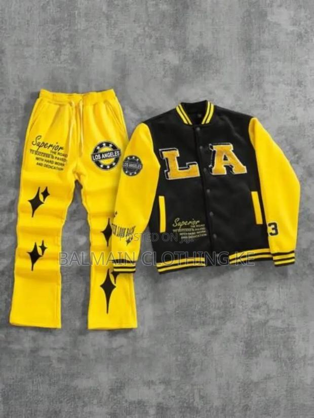 Mens Hooded Sweatshirt and Drawstring Wide Leg Pants Set - thumbnail 8