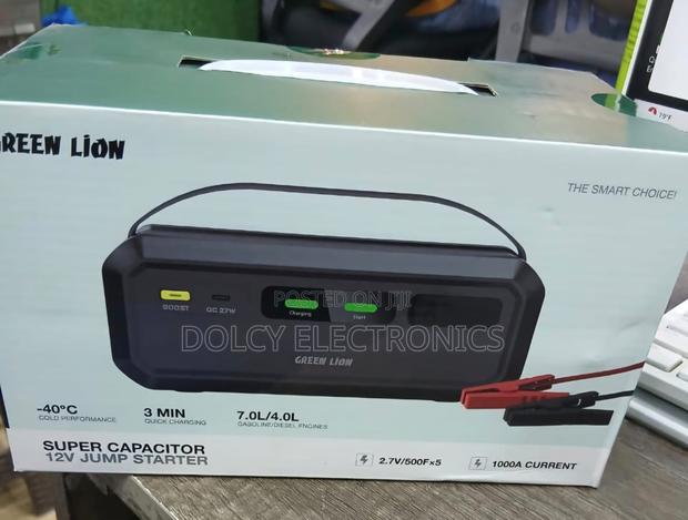 Green Lion Super Capacitor 12v Jump Starter - Black - main view