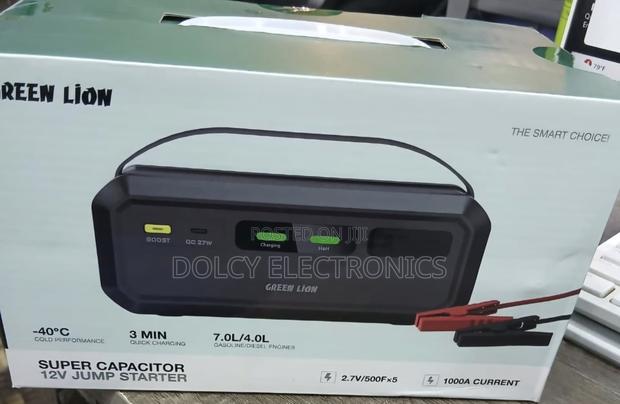 Green Lion Super Capacitor 12v Jump Starter - Black - thumbnail 2