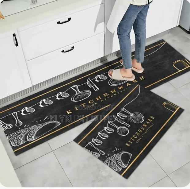 2pc Kitchen Mats*
Large Size: 120 X 45 Cm
Small Size: 75 X 45 Cm - thumbnail 2
