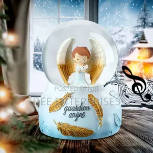 Guardian Angel Snow Globe Music Box
